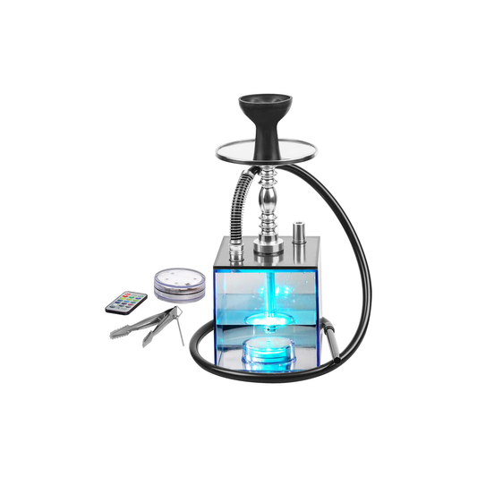 Acrylic Cube LED Hookah Set